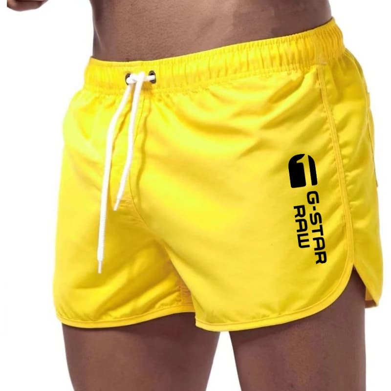 Summer Shorts Men Fast Drying Swim Breathable Net Surf Beach Pants Men'S Fitness Elastic Waist