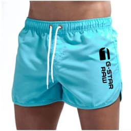 Summer Shorts Men Fast Drying Swim Breathable Net Surf Beach Pants Men'S Fitness Elastic Waist