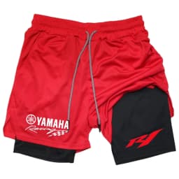 Summer Yamaha Logo Men's Running Shorts 2-in-1 Double-Layer Gym Sportswear Comfortable Breathable Men's Sportswear