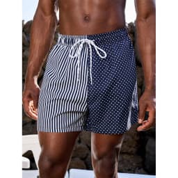Retro Polka Dot Design Beach Shorts Men's Clothing 3D Print Flowers Holiday Summer Casual Loose Short Summer Board Shorts