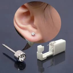 Safety Ear Piercing Gun Kit Women Men Disposable White Plastic Sterile Ear Piercing Device Fashion Simple Jewelry Piercing Tools