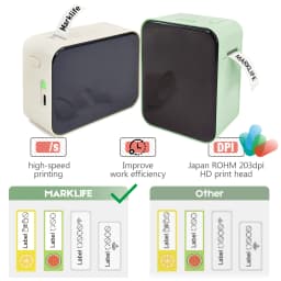 MarkLife P15 Mini Portable Thermal Printer Wireless Bluetooth-compatible Label Tag for Home Office Labeling Sticker Machine