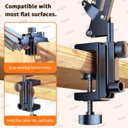 Adjustable Bed Tablet Stand for 4-12.9 Inches Mobile Phones Tablets Aluminum Arm Bed Desk Tablet Mount Support for iPad Mini