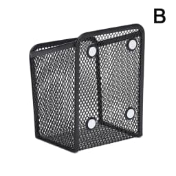 Magnetic Pencil Holder Stationery Storage Mesh Basket Desktop Pen Makeup Brush Container Kitchen Refrigerator Organizer