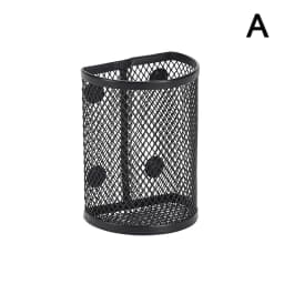 Magnetic Pencil Holder Stationery Storage Mesh Basket Desktop Pen Makeup Brush Container Kitchen Refrigerator Organizer