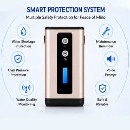 Suzyeko Hydrogen Oxygen Inhalation Machine 450ml/min H2 Generator 99.98% Purity SPE PEM Technology Home Use