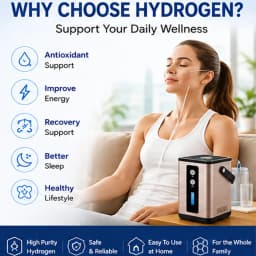 Suzyeko Hydrogen Oxygen Inhalation Machine 450ml/min H2 Generator 99.98% Purity SPE PEM Technology Home Use