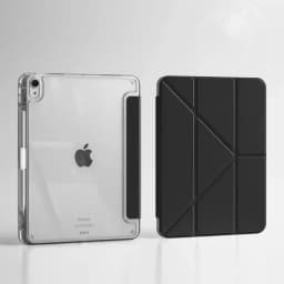 Solid Color Black Purple For iPad Case iPad Pro 11 12.9 13 M4 Air 4 5 6 7 10.9 Mini 7 6 Smart Y Folded Edge Case with Pen Holder