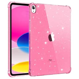 Case for iPad (A16) 11th 10th Generation 2022/2025 10.9/11 inch ,Lightweight and Thin, Soft TPU with Air Bumper, Glitter Pink