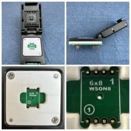 XGecu QFN8 WSON8 DFN8 5X6 or 6X8 IC Socket universal adapter for SPI NAND NOR Flash MLF8 MLP8 SON8 with High-end Spring Probe