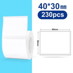 Niimbot Official Label Paper Roll Round White Transparent Sticker Paper Rolls for B21 B1 B203 Label Machine Printer