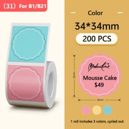 Niimbot B1 Cartoon Pattern For B21 B203 B3S Smart Portable Label Printer Thermal Label Paper Waterproof Stickers Fast Printing