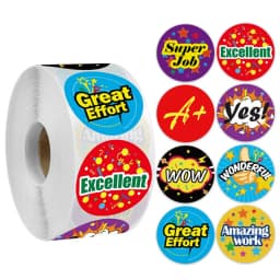 50-500pcs Animal Cartoon Stickers for Kids School Teacher Spanish Reward Stickers classic kids Toy Cute Stationery Supplies