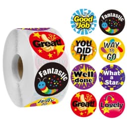 50-500pcs Animal Cartoon Stickers for Kids School Teacher Spanish Reward Stickers classic kids Toy Cute Stationery Supplies