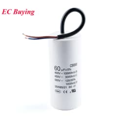 CBB60 AC 450V Motor Run Capacitor Starting Capacitor 2/3/4/5/6/8/10/12/14/15/16/18/20/25/30/40/45/50/60/70UF for Washing Machine