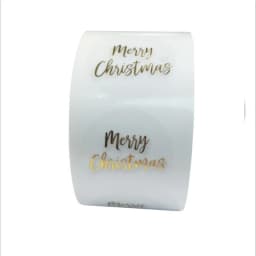 500pcs Roll Transparent sticker Bronzing stamping baking stickers Thank You label Paper bag packaging sealing 25MM