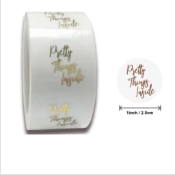 500pcs Roll Transparent sticker Bronzing stamping baking stickers Thank You label Paper bag packaging sealing 25MM