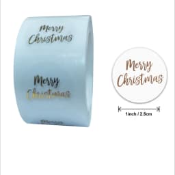 500pcs Roll Transparent sticker Bronzing stamping baking stickers Thank You label Paper bag packaging sealing 25MM