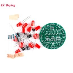 5Pcs/1pc LED Water Light LED Round Water Light Production Kit for Skill Training Soldering Practice Parts Diy Electronic Kit Set