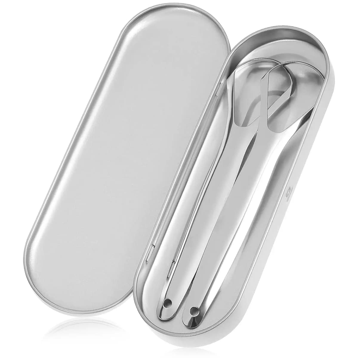 2pcs Stainless Steel Tongue Cleaners Gum Tongue Scraper for Adults Boys and Girls Tongue Care Tools Metal Tongue Scrapers family