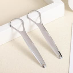 2pcs Stainless Steel Tongue Cleaners Gum Tongue Scraper for Adults Boys and Girls Tongue Care Tools Metal Tongue Scrapers family