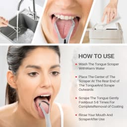 Stainless Steel Tongue Scraper Cleaner Fresh Breath Cleaning Coated Tongue Toothbrush Oral Hygiene Care Tools