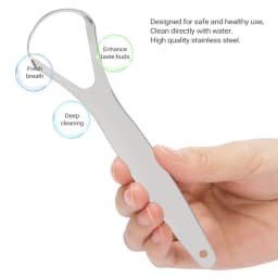 Stainless Steel Tongue Scraper Cleaner Fresh Breath Cleaning Coated Tongue Toothbrush Oral Hygiene Care Tools