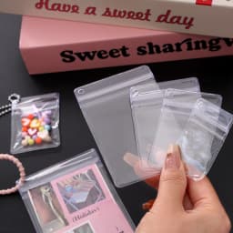 20Pcs Multi Size PVC Clear Jewelry Storage Bags Self Seal Bags Reusable for Bracelets Necklaces Rings Packaging Jewelry Display