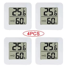 Temperature Gauge for Room Mini Digital Thermometer Hygrometer with Wall Mount Sensor LCD Screen for Home Use