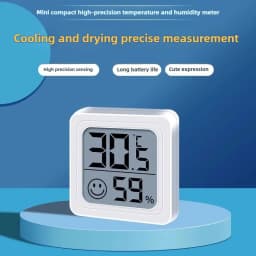 Temperature Gauge for Room Mini Digital Thermometer Hygrometer with Wall Mount Sensor LCD Screen for Home Use