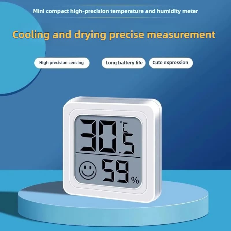 Temperature Gauge for Room Mini Digital Thermometer Hygrometer with Wall Mount Sensor LCD Screen for Home Use