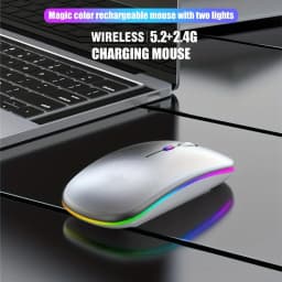 Wireless Bluetooth Mouse 2.4G Dual Modes Rechargeable Mice RGB Ergonomic Silent Click Mouse For PC Computer iPad Laptops 3600DPI