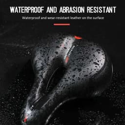 Hollow Breathable Bicycle Saddle Men Women MTB Road Bike Saddle Shock Absorbing Comfortable Big Butt Bike Seat Safety Warning