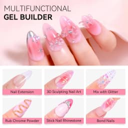 Makartt Solid Gel Builder Kit for 3D Scupting DIY-15ML 4 in 1 Nail Extension Gel, Silicone Molds, Sculpting Brush,UV Gel Glue