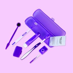 8Pcs Orthodontic Dental Care Brush Kit Teeth Cleaning Braces Toothbrush with Interdental Brush Floss Thread Ortho Wax Travel Kit