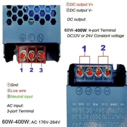 Ultra Thin 12V/24V LED Power Supply Adapter 60W 100W 200W 300W 400W Lighting Transformer 5A 12A LED Strip Switch Driver Lamp