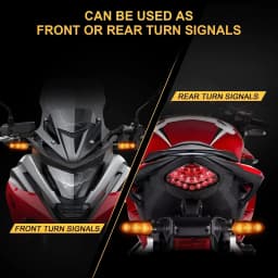 8mm Mini Motorcycle LED Turn Signal Lights Amber Flashing Light Blinker Turn Signal Lamp 12V Moto Indicator Lamp Accessories