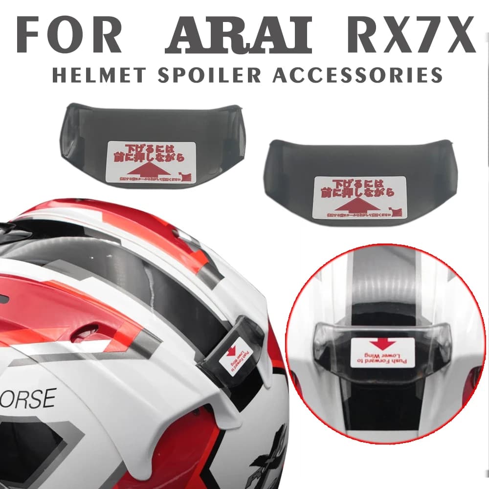For ARAI RX7X RX-7X RX7V EVO Chaser-X CORSAIR-X RX7 RR5 Motorcycle Rear Trim Helmet Spoiler Helmet Spoiler Accessories
