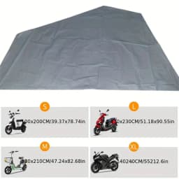 XL Motorcycle Clothing PEVA Single Layer Rainproof Sunscreen Bicycle Cover Electric Vehicle Protective Rain Protection