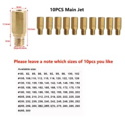 10pcs PWK PWM Jet Motorcycle Carburetor Main Jets Slow Pilot Jets For Keihin OKO CVK NSR KSR Carb Set Injector Nozzle Carburador