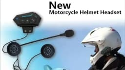 Motorcycle BT Helmet Headset Wireless Hands-free Call Kit Stereo Anti-interference Waterproof Music Player Speaker