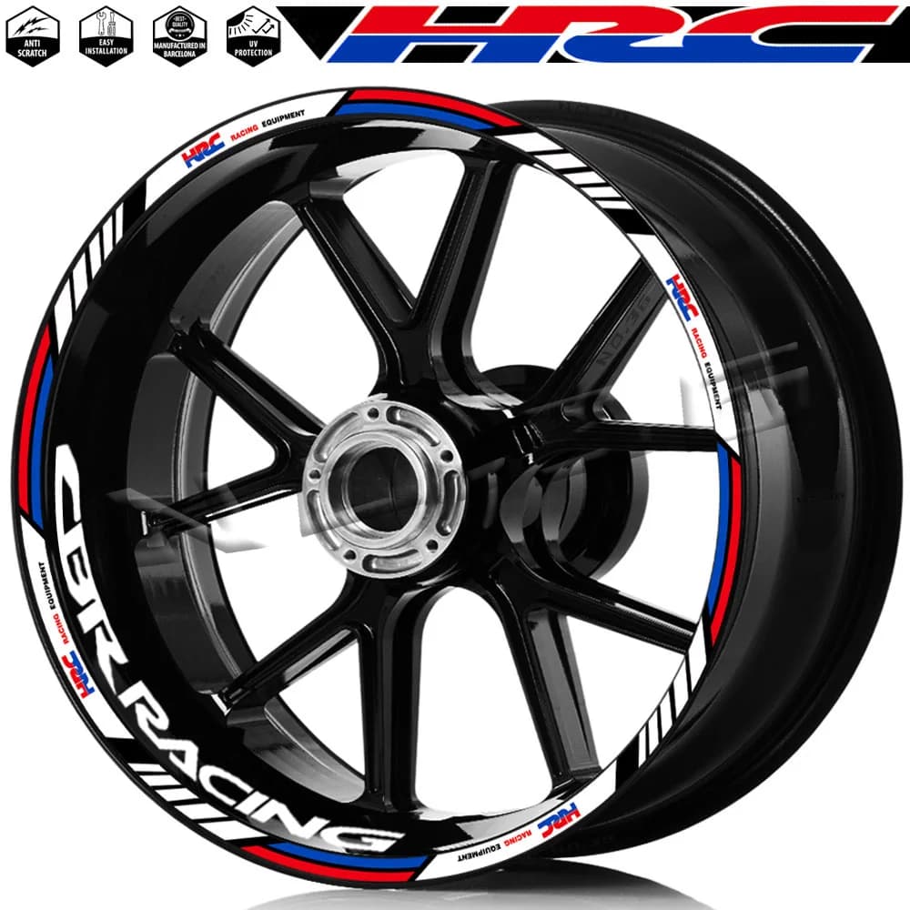 For CBR 1100 CBR1000RR 600RR 125 CBR650/500/300/250 R Motorcycle Wheel Rim Sticker Stripe Decal Tape Accessories