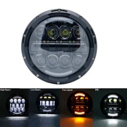 7 Inch Led Auto Headlight Motorcycle LED Headlight DRL Angel Eyes for Harley Honda Yamaha Jeep Lada Niva Urban Car H4 Headlamp