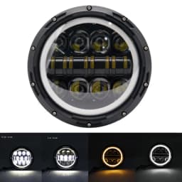 7 Inch Led Auto Headlight Motorcycle LED Headlight DRL Angel Eyes for Harley Honda Yamaha Jeep Lada Niva Urban Car H4 Headlamp