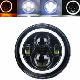 7 Inch Led Auto Headlight Motorcycle LED Headlight DRL Angel Eyes for Harley Honda Yamaha Jeep Lada Niva Urban Car H4 Headlamp