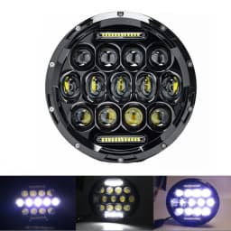 7 Inch Led Auto Headlight Motorcycle LED Headlight DRL Angel Eyes for Harley Honda Yamaha Jeep Lada Niva Urban Car H4 Headlamp