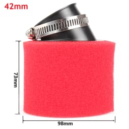 Black and Red Foam Air Filter 35mm 38mm 42mm 45mm 48mm 50mm 60mm Sponge Cleaner Moped Scooter Dirt Pit Bike Motorcycle