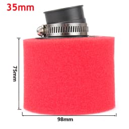 Black and Red Foam Air Filter 35mm 38mm 42mm 45mm 48mm 50mm 60mm Sponge Cleaner Moped Scooter Dirt Pit Bike Motorcycle
