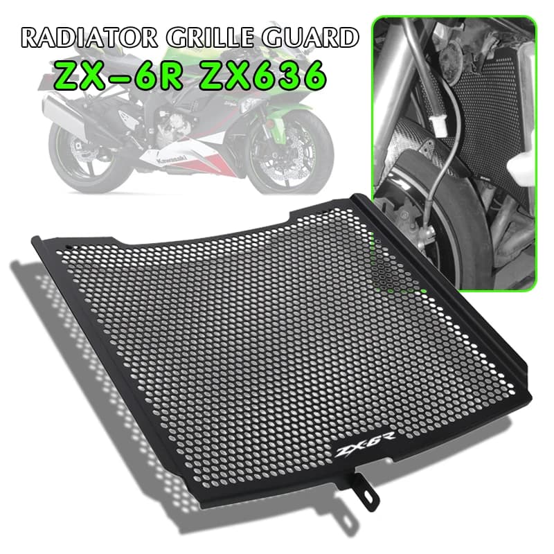 Motorcycle Radiator Guard Grille Cover Protector Protective Grill For ZX636R ZX-636R ZX-6R ZX6R ZX636 2013-2025
