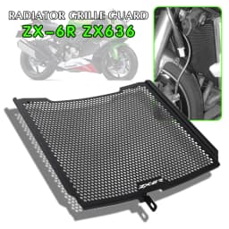 Motorcycle Radiator Guard Grille Cover Protector Protective Grill For ZX636R ZX-636R ZX-6R ZX6R ZX636 2013-2025